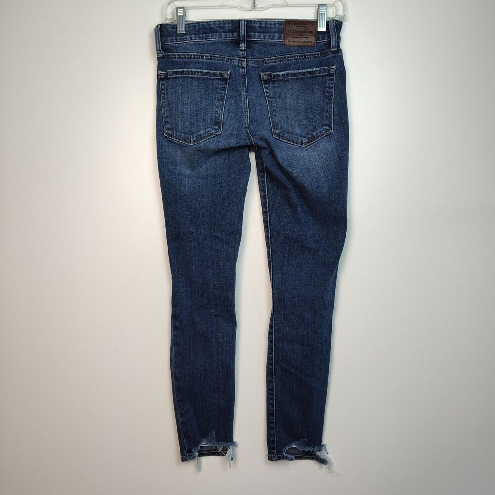 Lucky Brand Stella Skinny Cropped Women's Jeans, Size 2 / 26, Distressed, Blue - Picture 7 of 13